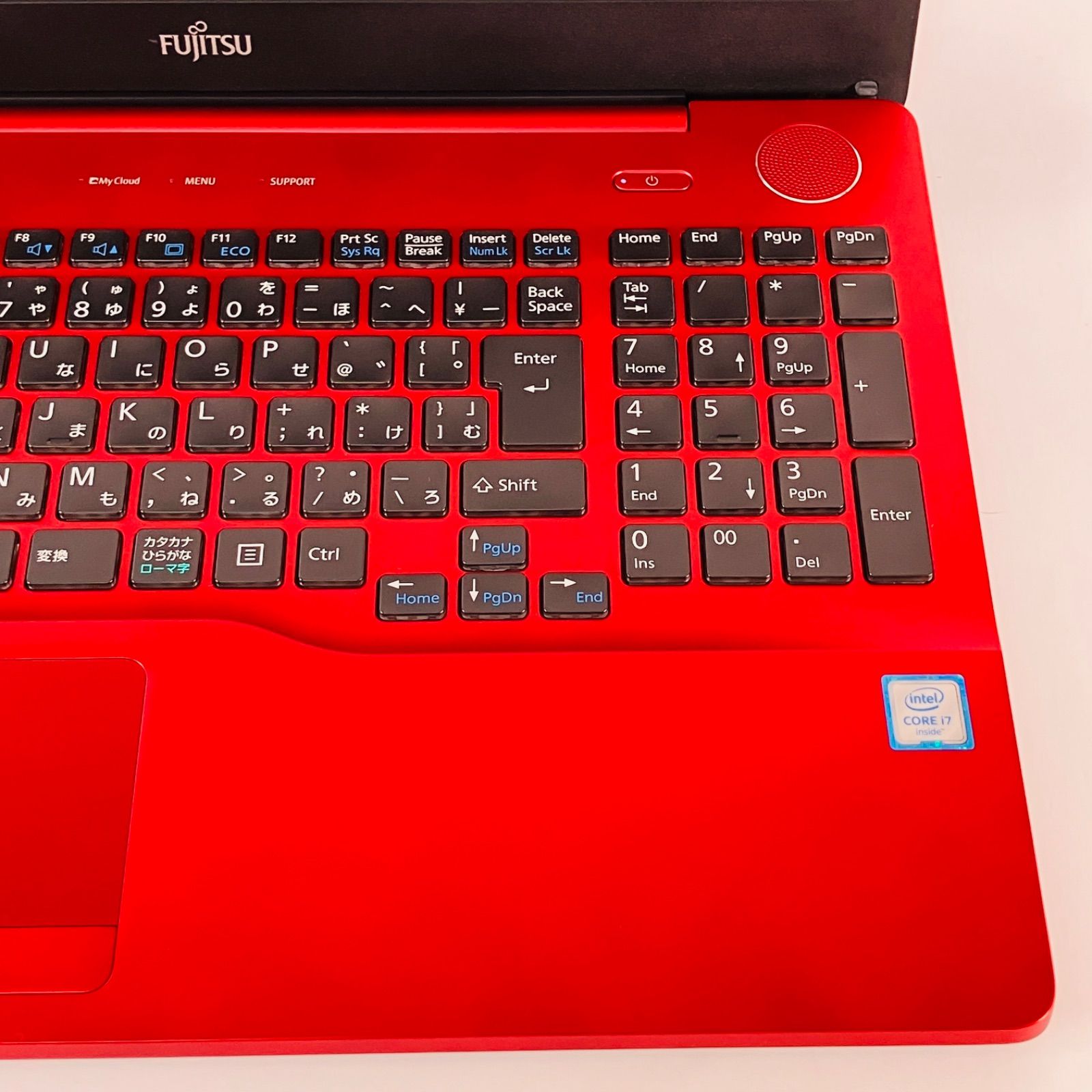 5F1 富士通 赤 レッド ノートパソコン 8GB 高速SSD カメラ付き ライフブック 富士通 ノートパソコン SSD250GB メモリ8GB レッド 赤