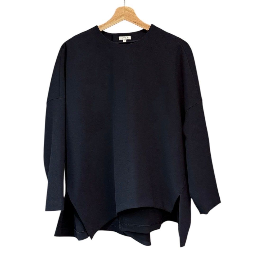 美品ENFOLD エンフォルド　ブラウス　36 黒トップス　シャツ入学式卒業式 ENFOLD(エンフォルド)｜SAILOR-COLOR BLOUSE/ブラウス/ブラック