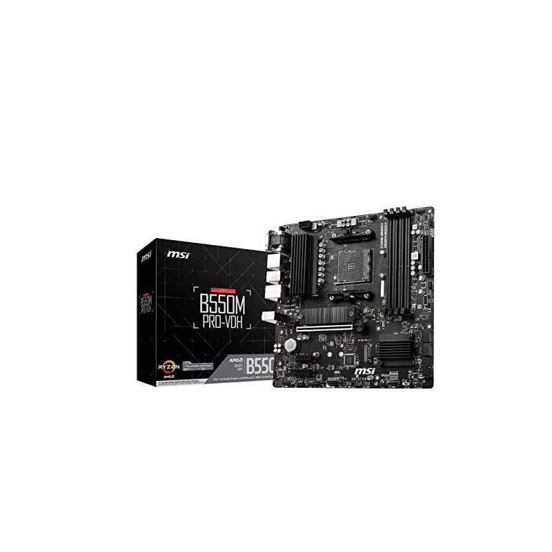 MSI B550M PRO-VDH AMD Ryzen 5000/4000G/3000シリーズプロセッサ対応 Socket AM4 DDR4 PCIe4.0対応 Micro-ATX マザーボード MB6468 0