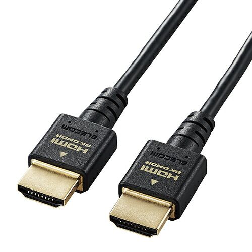 5個セット エレコム HDMI ケーブル HDMI2.1 ウルトラハイスピード スリム 8K4K対応 1m ブラック DH-HD21ES10BKX5