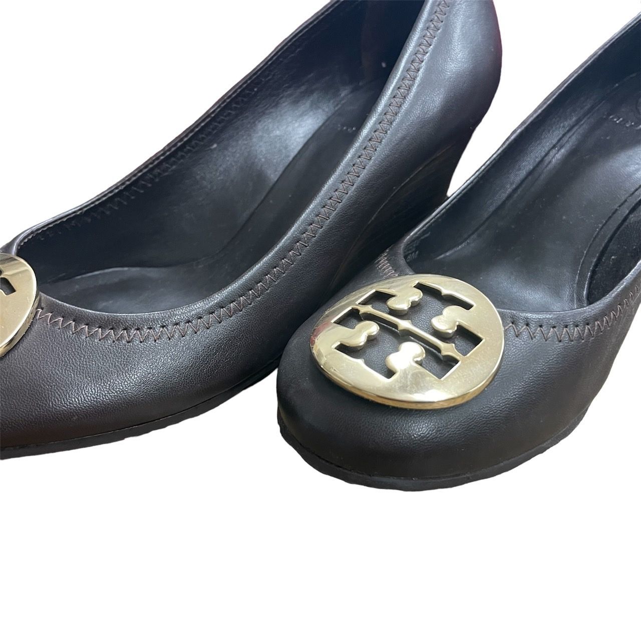 超美品】Tory Burch トリーバーチ 約25.5㎝ ウェッジソール パンプス 