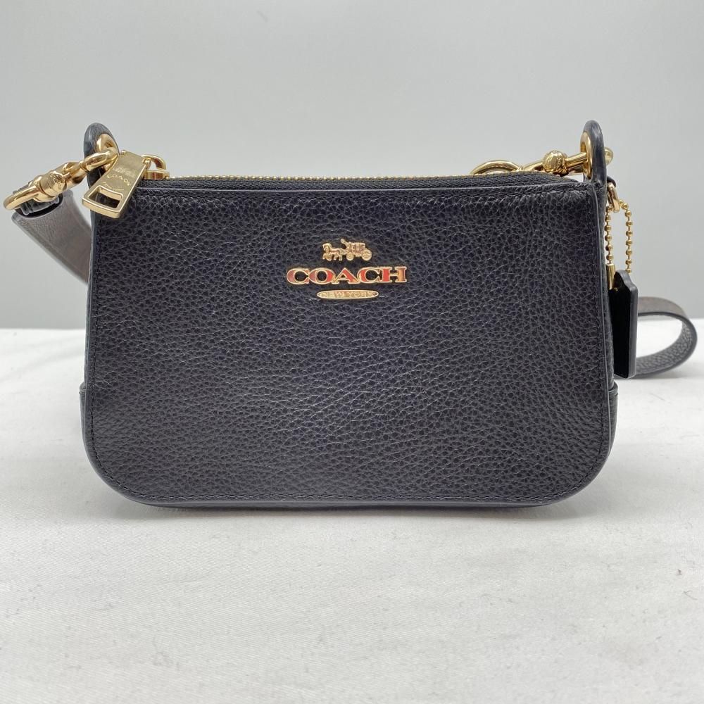【未使用品】COACH ブラックレザー ショルダーバッグ 中古】COACH レザー ショルダーバッグ ブラック F73792 コーチ