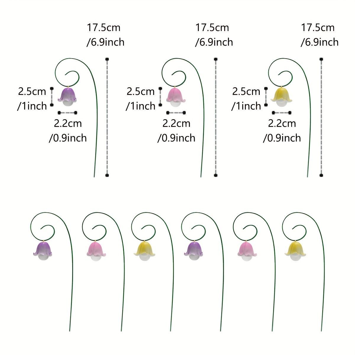 ガーデンステーク スズラン すずらん フラワー 花 9個セット