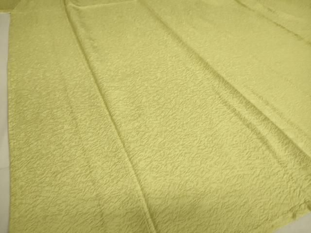 平和屋着物▽上質な色無地　単衣　霞地紋　若葉色　正絹　逸品　DAAS0482az 平和屋着物▽上質な色無地 単衣 霞地紋 若葉色 正絹 逸品 DAAS0482azの