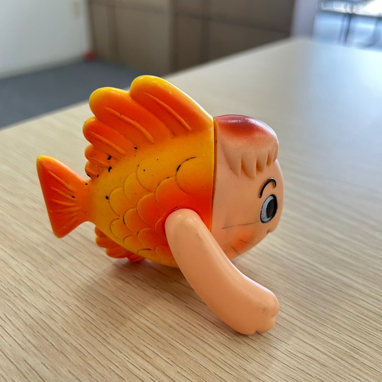 およげ！たいやきくん　ソフビ　フジテレビ　年代物 およげ！たいやきくん 当時物 ソフビ 人形 フィギュア BANDAI バンダイ