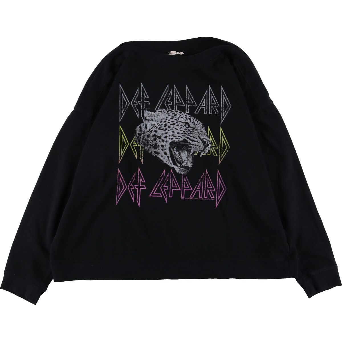 古着 MAURICES DEF LEPPARD デフレパード ボートネック バンド