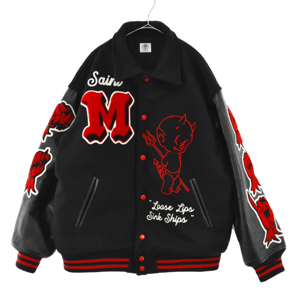 なしSAINT MICHAEL 23SSVARSITY JACKETスタジャン