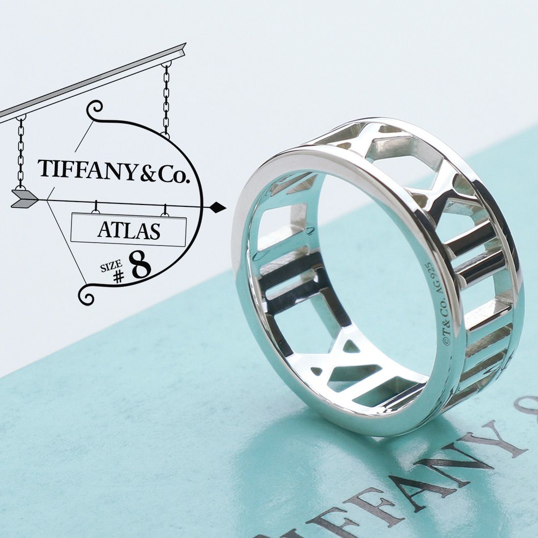 廃盤】ティファニー TIFFANY&Co. オープン アトラス シルバー リング