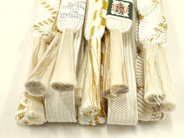 平和屋着物○和装小物 上質な帯締め5本セット 礼装用 高麗組 綾出し