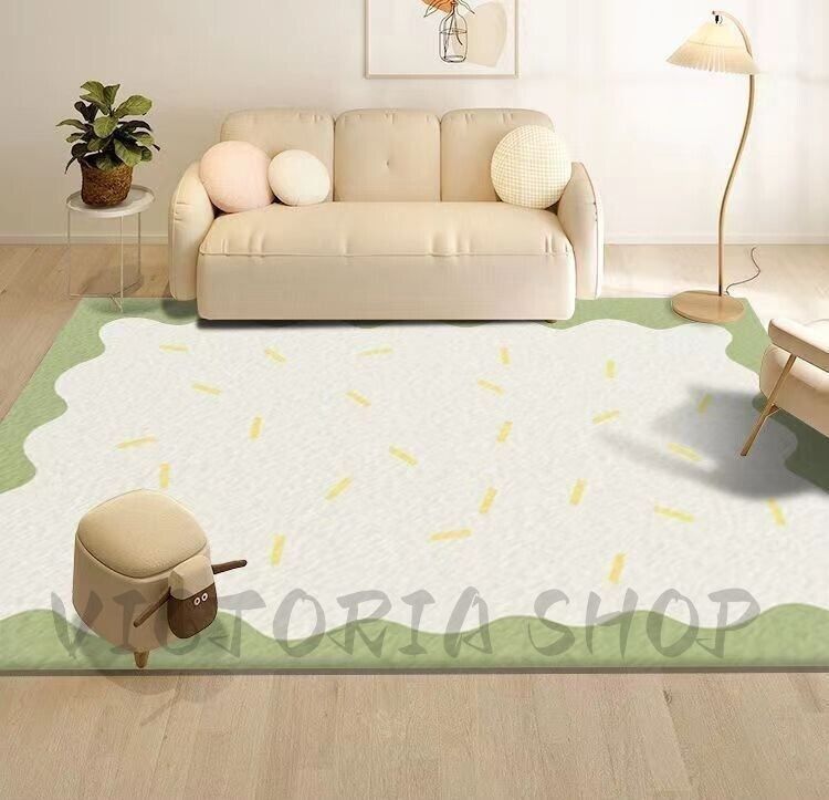 カーペット オールシーズン ベルベット調 フロアマット おしゃれ かわいい インテリア ショートパイル 120x160 洗える 滑り止め