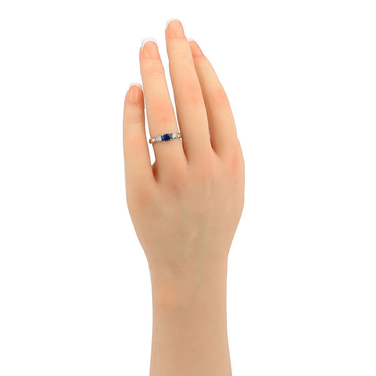 サファイア 0.77ct ダイヤモンド プラチナ Pt900 リング 指輪 12