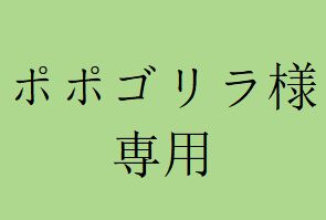 ポポゴリラ　様専用