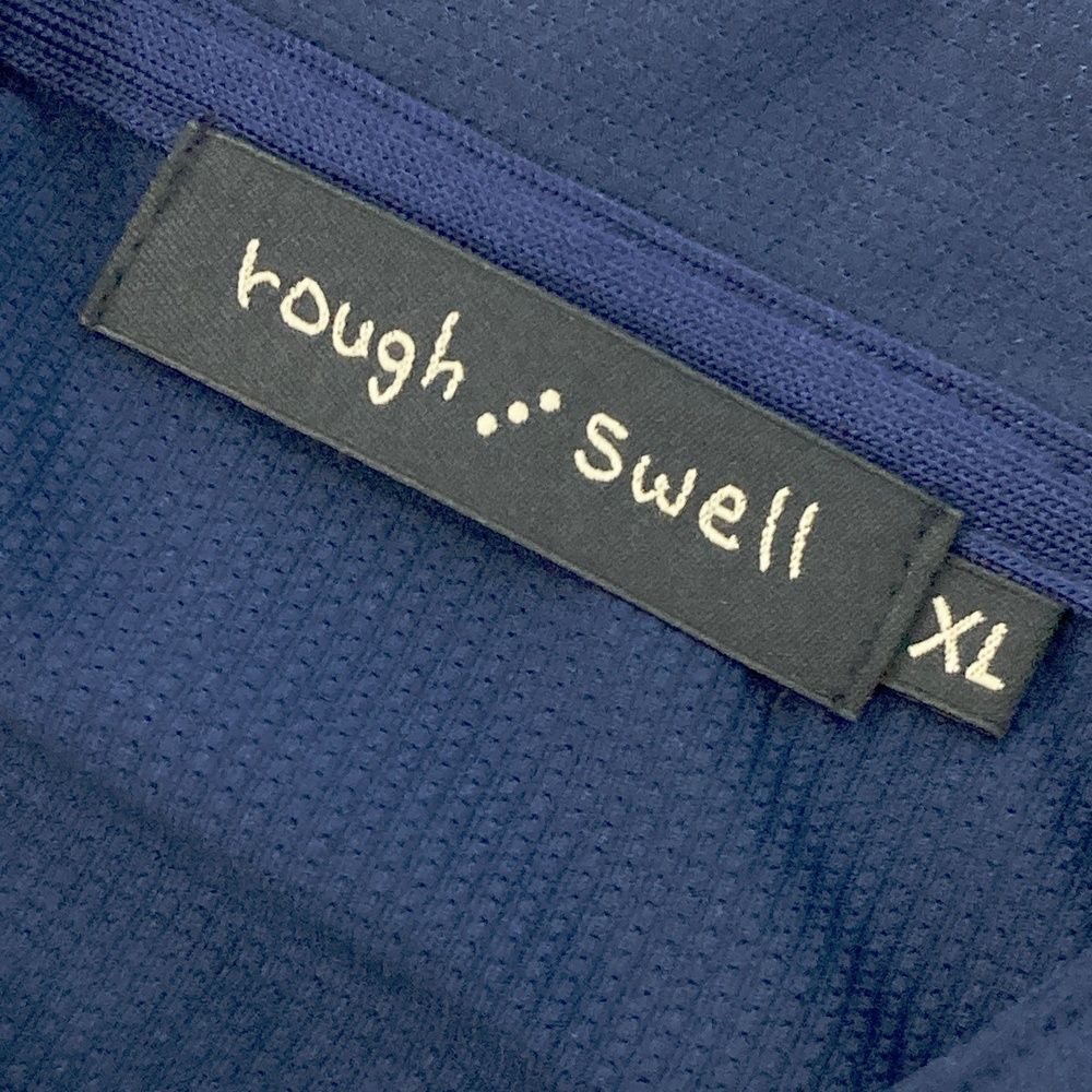 サイズ：XL ROUGH&amp;SWELL ラフアンドスウェル 2022年 半袖ポロシャツ  ネイビー系 [240101490297] ゴルフウェア メンズ ストスト カジュアルゴルフドットコムby PALM SPRINGSにrough&swell［ラフ