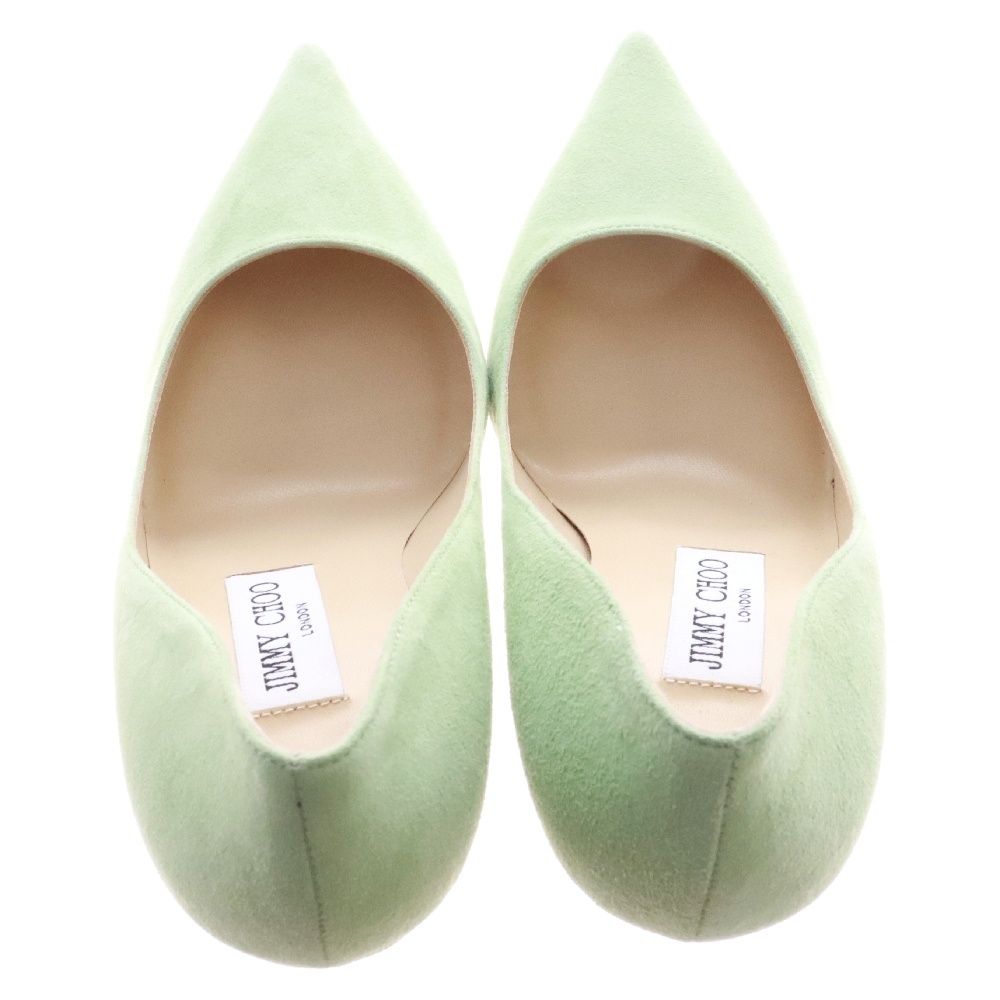 美品【ジミーチュウ】AGNES MINT スウェード ミントグリーン　36.5 JIMMY CHOO (ジミーチュウ) AGNES MINT ポインテッドトゥ