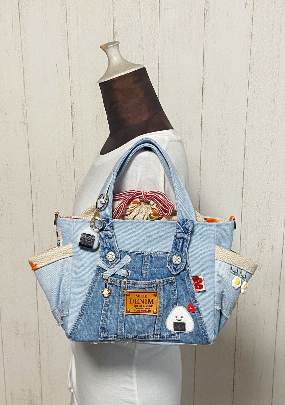 デニムリメイクバックS お弁当バッグ デニムリメイクバックS 保冷・保温 お弁当バック