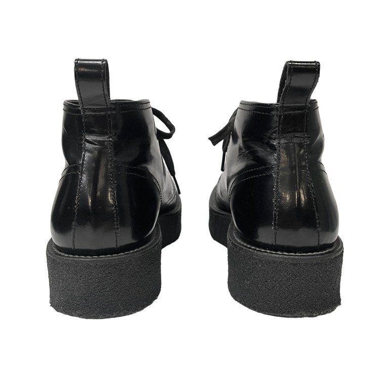 Y's for men ガラスレザー8ホールデミブーツ レースアップシューズ