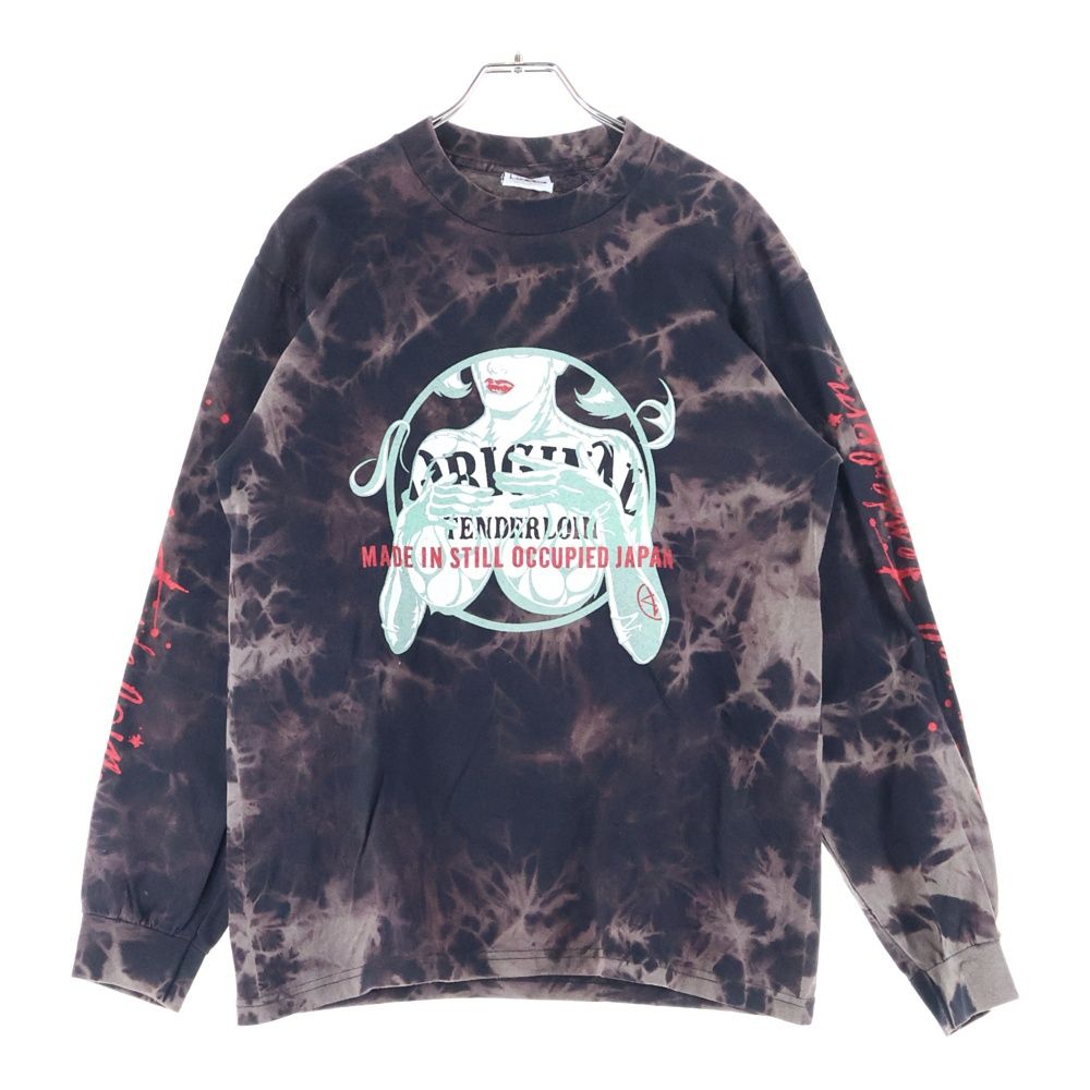 TENDERLOIN テンダーロイン ACID PC L|S TEE アシッド タイダイ プリント 長袖Tシャツ カットソー マルチカラー