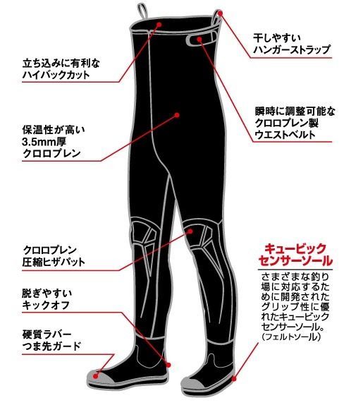ダイワスリムウェーダー DSW-4201VR (先丸中割) ブラック