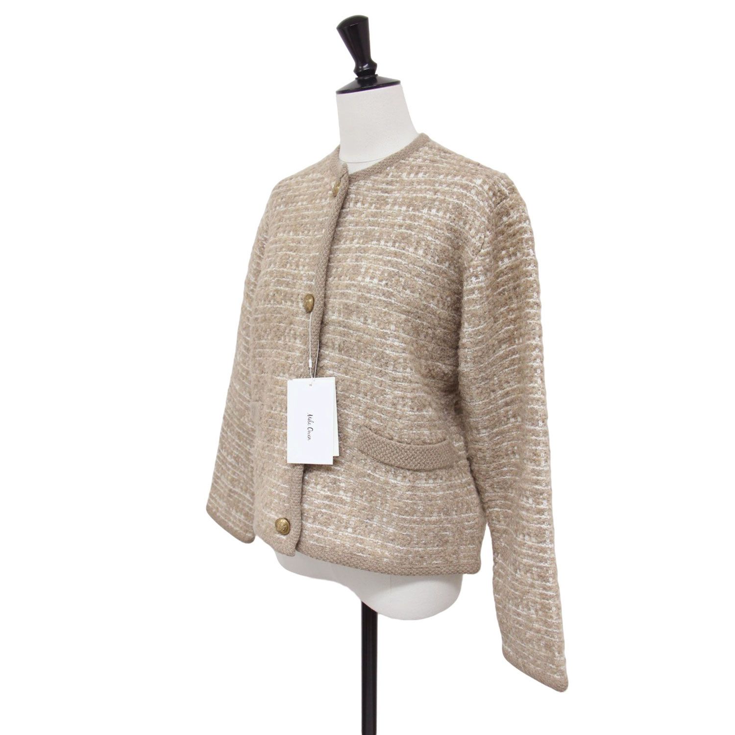 新品】Mila Owen ミラ オーウェン ジャケット ベージュ系 サイズ:0(S