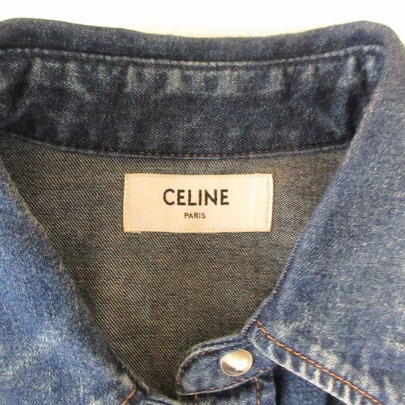 セリーヌ CELINE 19AW 小さいサイズ クラシックウエスタンデニムシャツ 
