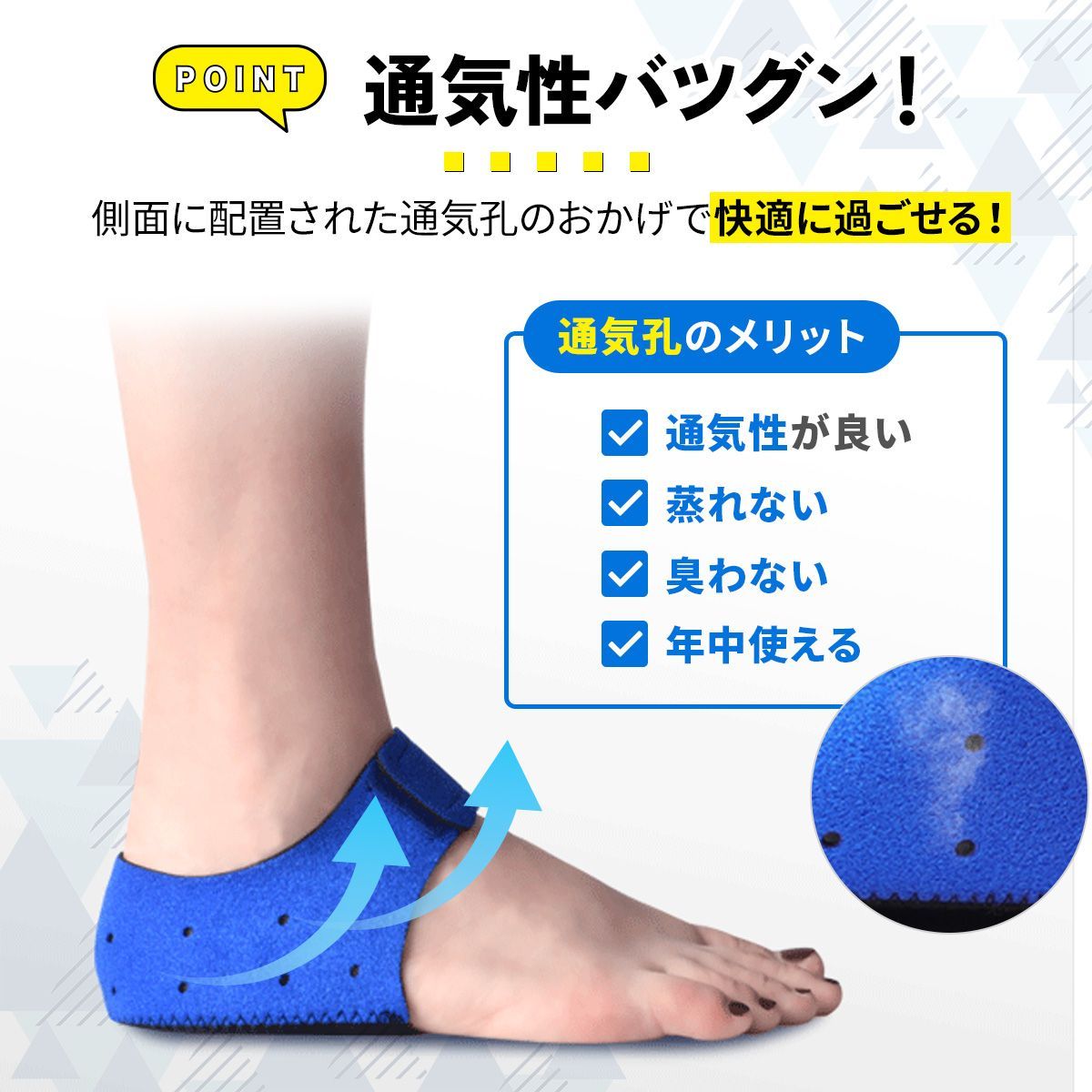 かかとサポーター　足首固定　立ち仕事　クッション　洗える　洗濯可能  足底筋膜炎 サポーター 衝撃吸収 サポータ かかと パッド かかと クッション インソール マラソン ランニング かかとの痛み 衝撃吸収 足底筋膜炎 立ち仕事  4