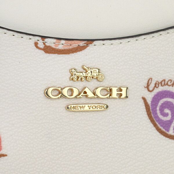 新品 コーチ COACH カードケース Lジップ カードケース チョークマルチ