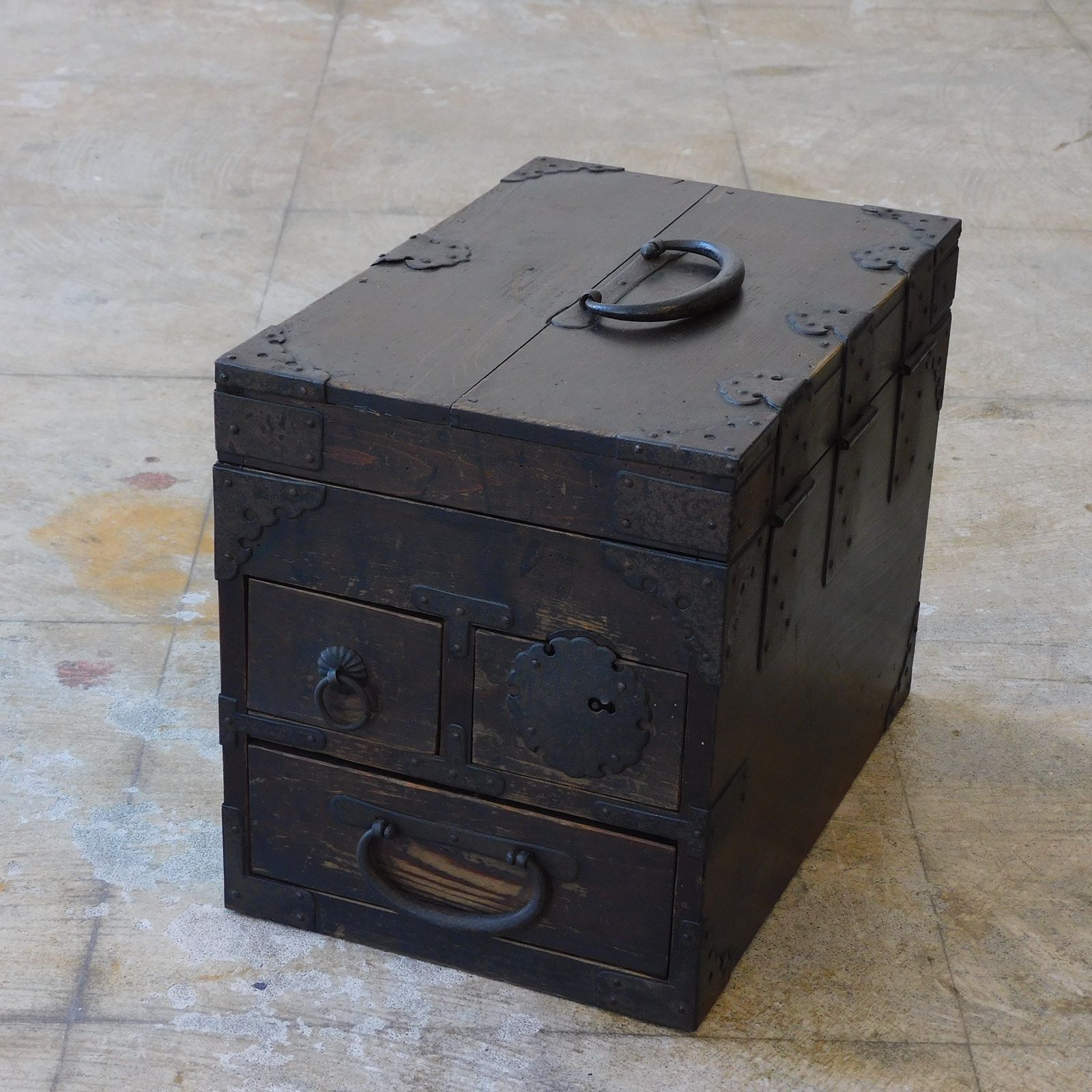 時代 懸硯 HK-a-05082 | 古道具 アンティーク家具 掛硯 銭函 銭箱 小箪笥 枕箪笥 舟箪笥 小引出し 引き出し 抽斗