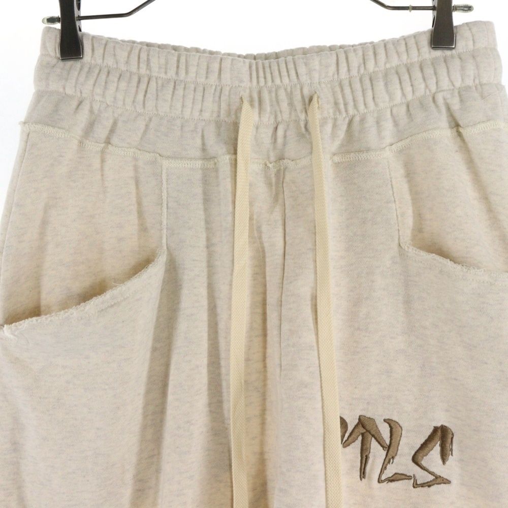  cvtvlist カタリスト CTLS ダメージ加工ロゴ刺繍入りスウェットトレーナーパンツ アイボリー その他 メンズ