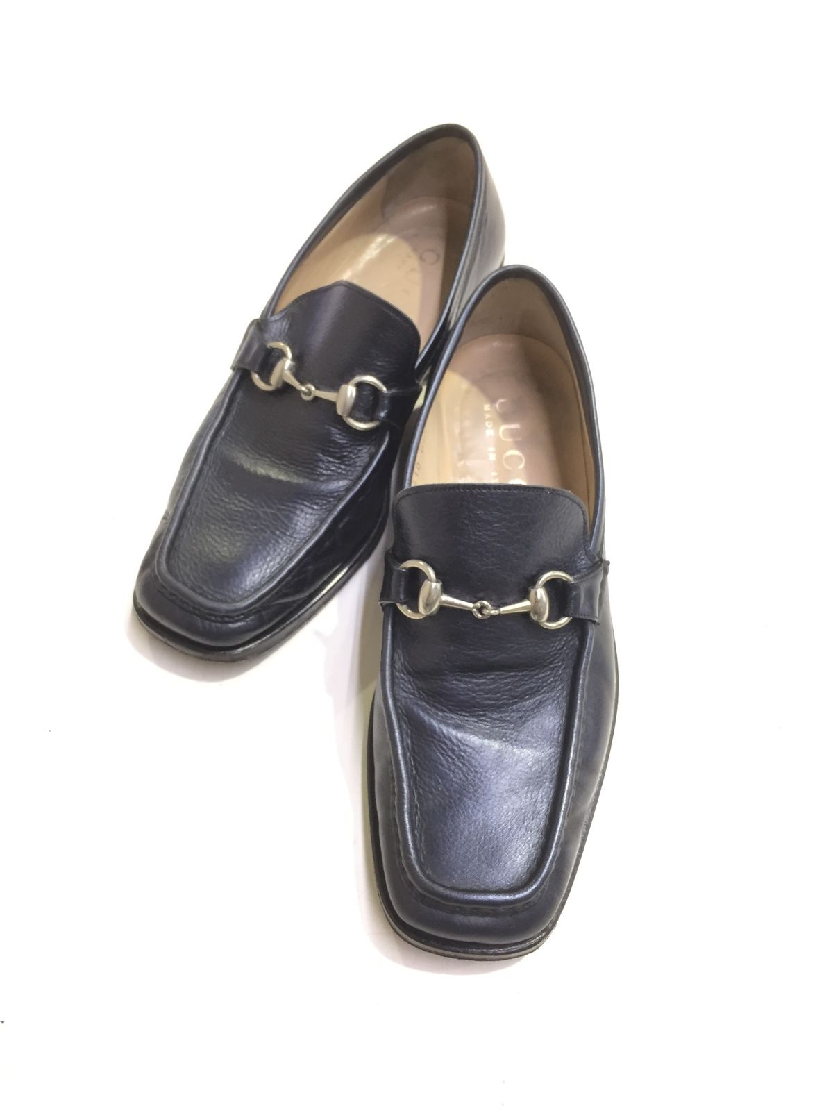 GUCCI 110-0197 レザーシューズ サイズ40/Eワイズ LEATHER BIT LOAFERS