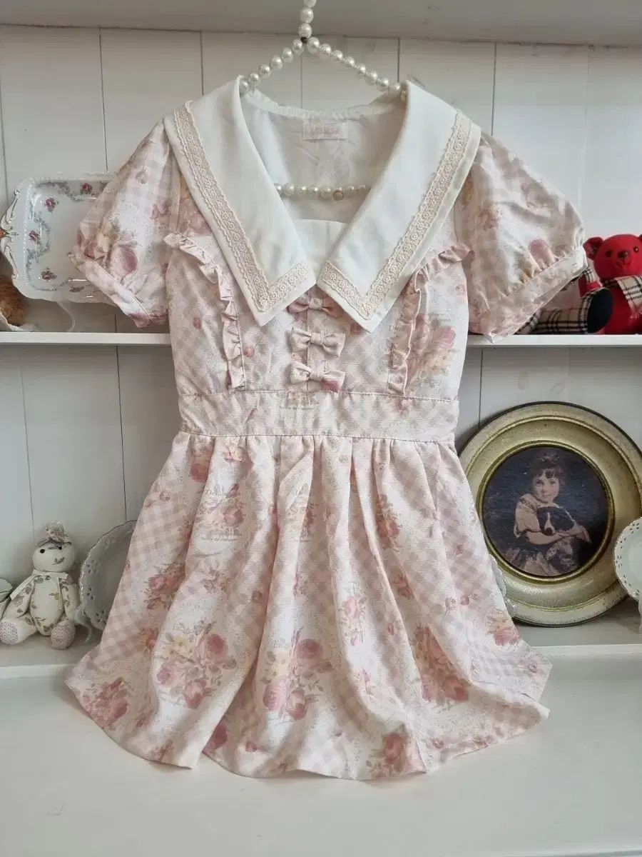 リズリサ LIZ LISA ローズミルク チェック ONE PIECE