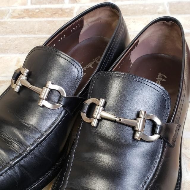 フェラガモ ☆ ガンチーニ レザー ビット ローファー 5.5 イタリア製