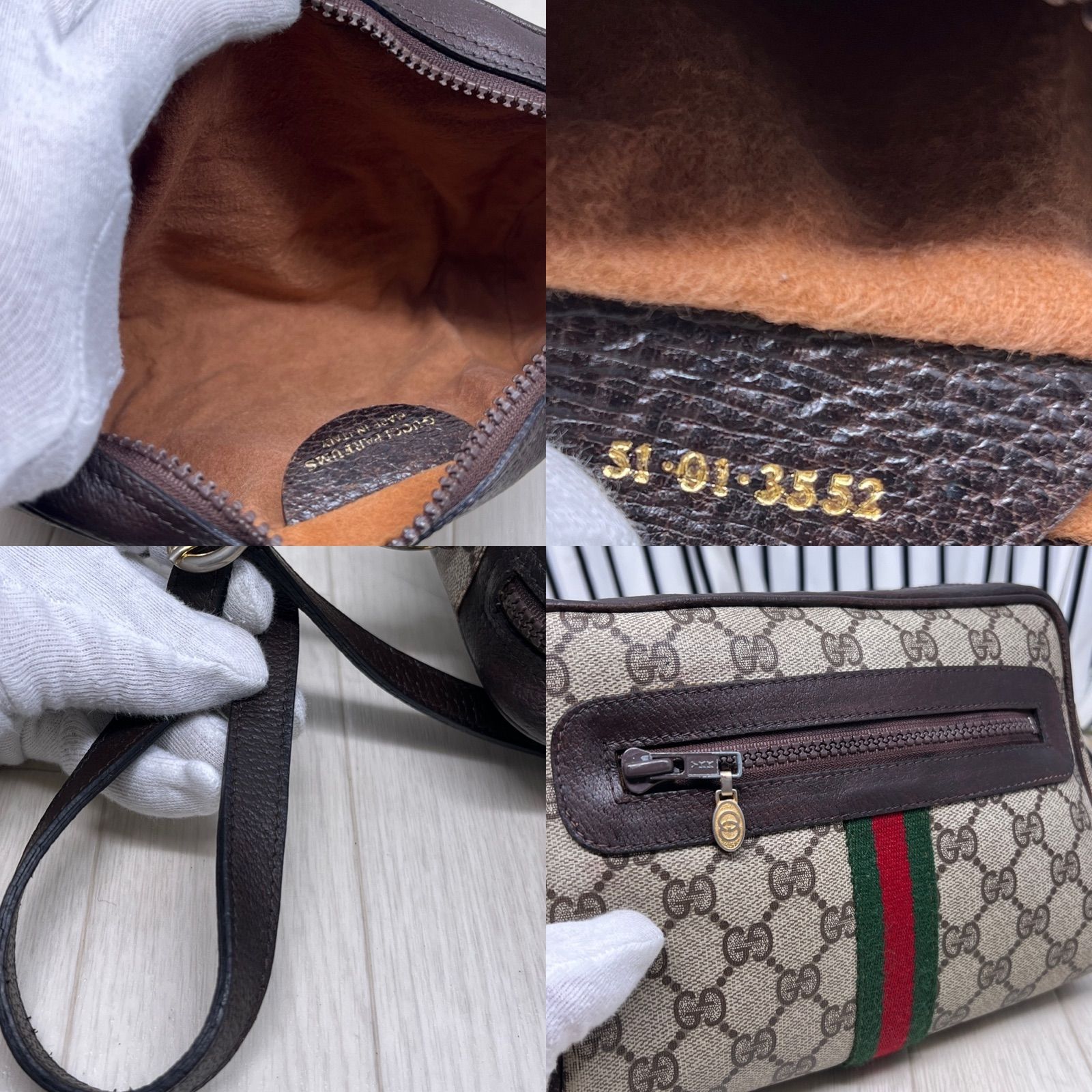 格安】GUCCI×オールドグッチ斜めがけPVCシェリーラインショルダー