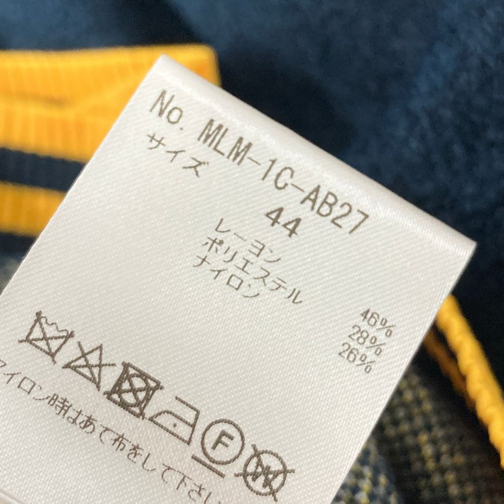 サイズ：44 MARK&amp;LONA マークアンドロナ MLM-1C-AB27 長袖 ニットセーター 総柄 ネイビー系 [240101479590] ゴルフウェア メンズ ストスト サイズ：44 MARK&LONA マークアンドロナ MLM-1C-AB27 長袖