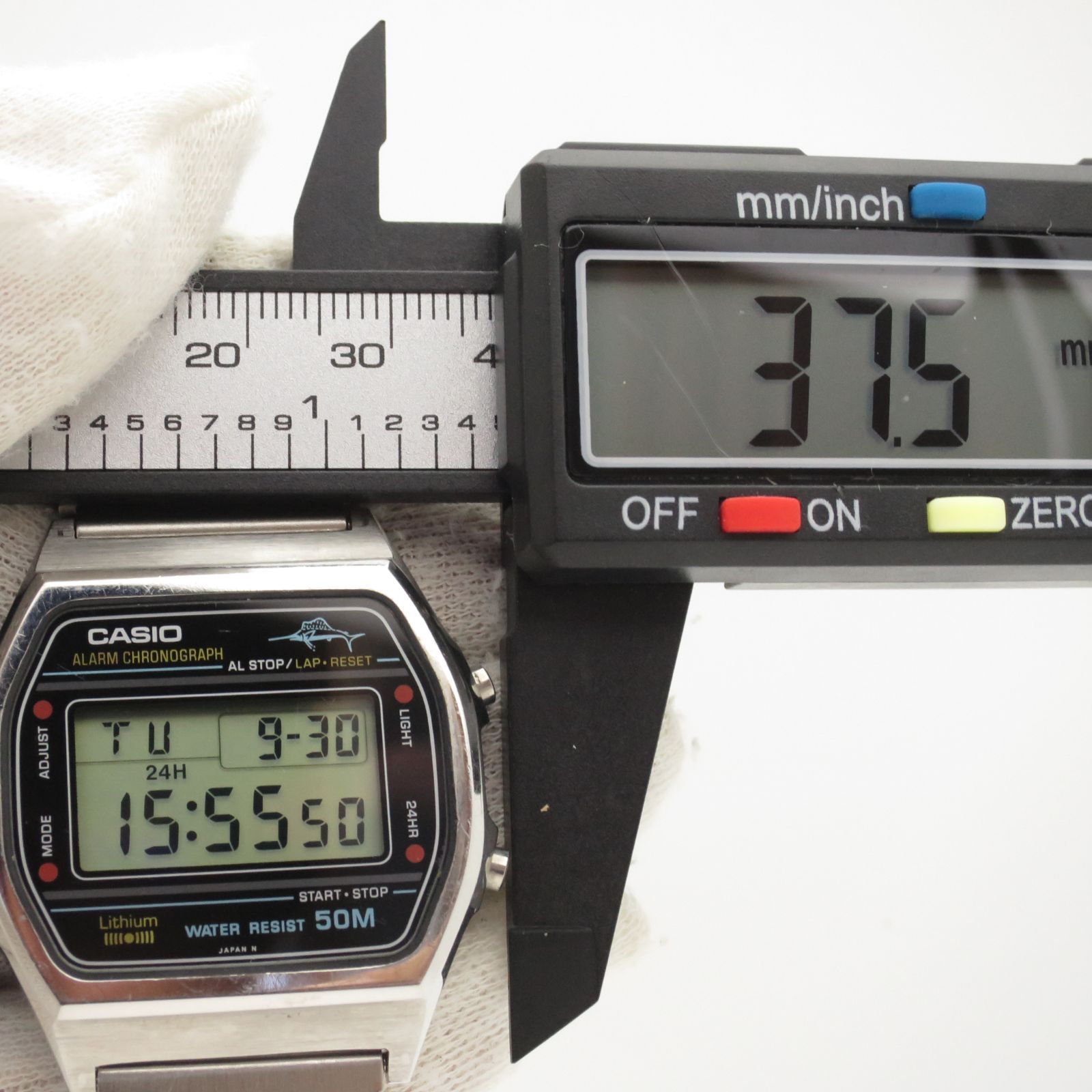 新品電池/美品】カジキ カシオ メンズ腕時計 W-36 シルバー ビジネス