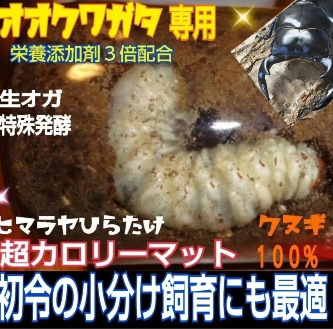オオクワガタ専用☆超高カロリーマット【40リットル・4袋】生オガを
