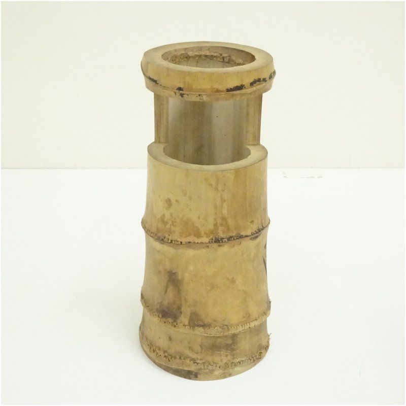 二月堂修ニ会 一重口竹花入 銘 籠の僧 東大寺 上野道善書付 共箱 花入れ 茶道 茶道具 花瓶 花器 おしゃれ フラワーベース 道具 茶室 華道 華道具 インテリア hnir 11月 秋