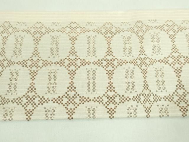 平和屋本店□極上 本場琉球 花織 手織 九寸名古屋帯 逸品 DZAA8003kh5  