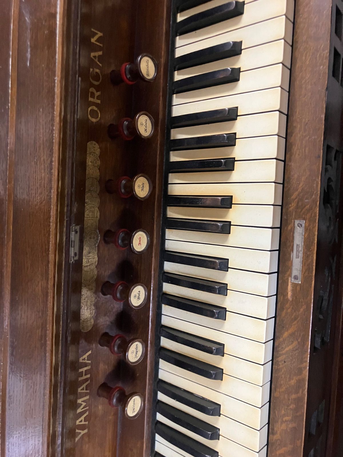 ヤマハ7ヶストップ付きオルガン 空気袋張り替え済み