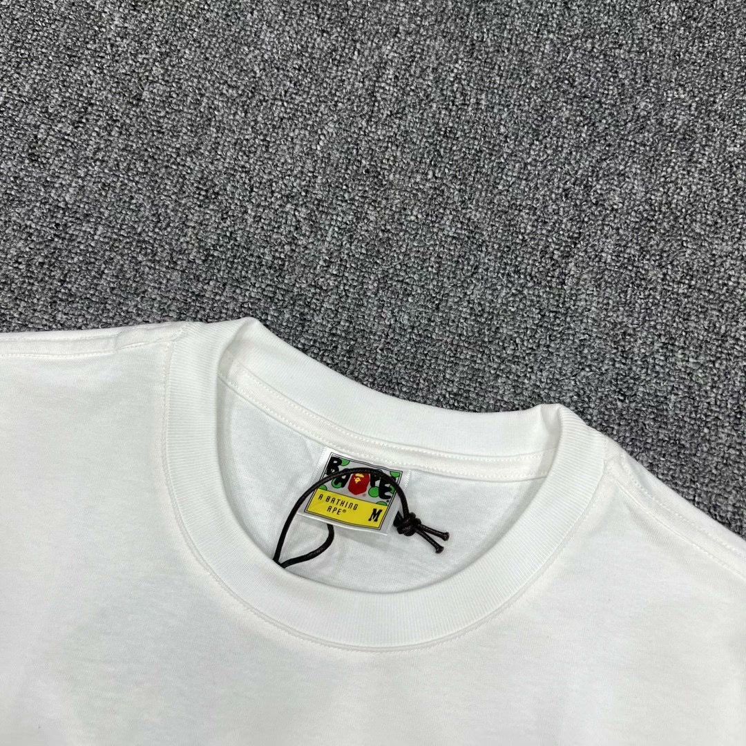 新品⭐︎A BATHING APE レタープリント半袖Tシャツ 男女兼用 特価 ] A BATHING APE レタープリント半袖Tシャツ ユニセックス