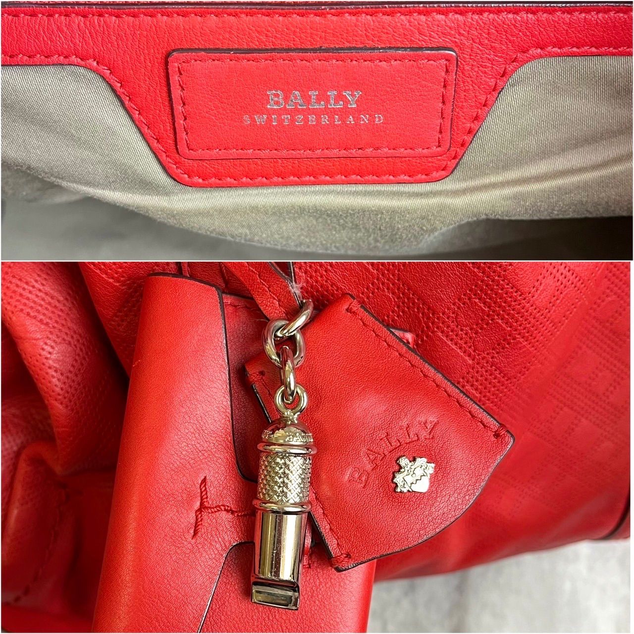 バリー ボストンバッグ 2way ハンド ショルダー レザー 金具 ロゴ