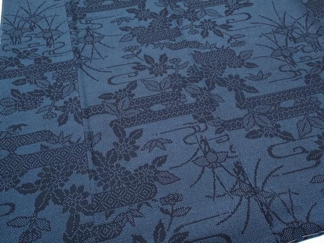 平和屋着物○本塩沢 110亀甲 エ霞草花文 正絹 逸品 CAAX3042th - メルカリ