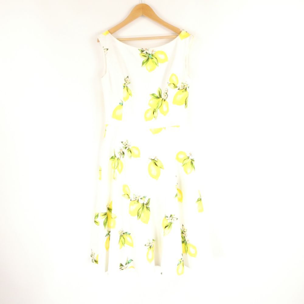 Rene ルネ TISSUE 6726270 ワンピース 38 コットン他 ロング丈 レモン ノースリーブ レディース AY7173A77