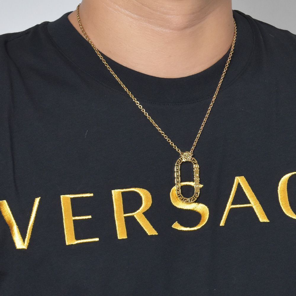 メンズ美品　Versace ヴェルサーチ　メデューサネックレス　90's ゴールド