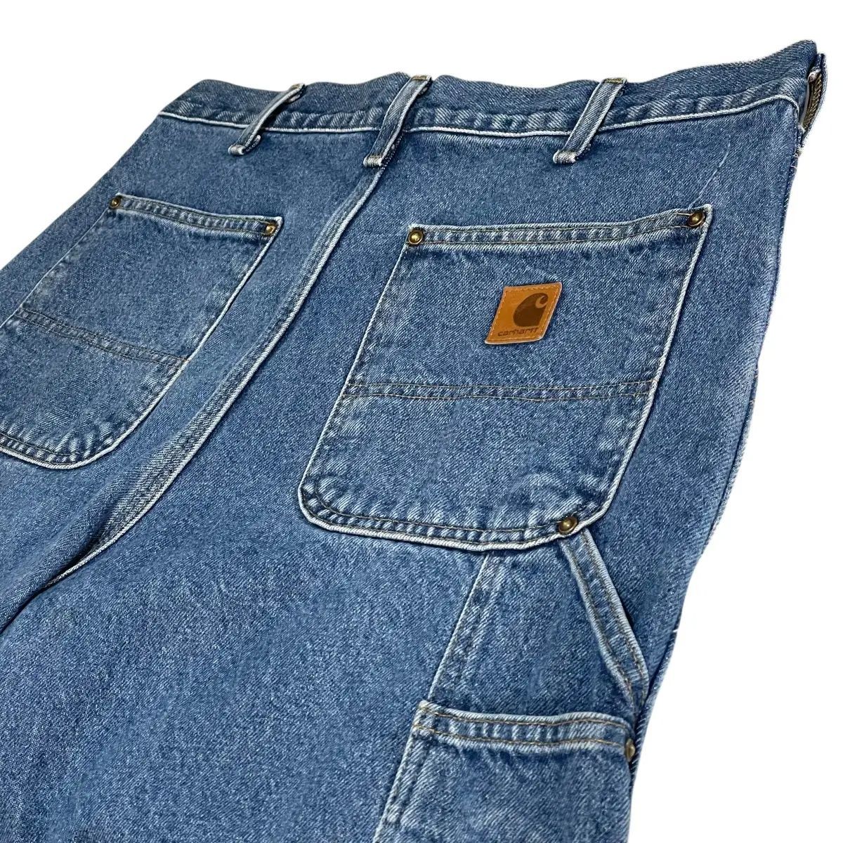 18年 Carhartt ダブルニー ペインターパンツ デニムパンツ 青 W34×L32 カーハート Double Knee Denim  Painter Pants ブルー B73 DST 古着 - メルカリ