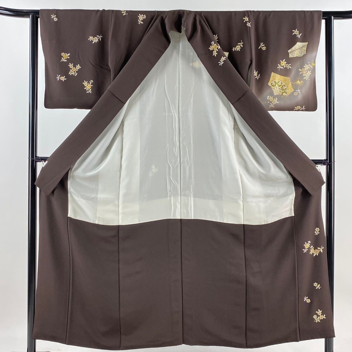 訪問着 身丈152cm 裄丈62.5cm S 袷 華文 草花 金糸 金銀彩 焦