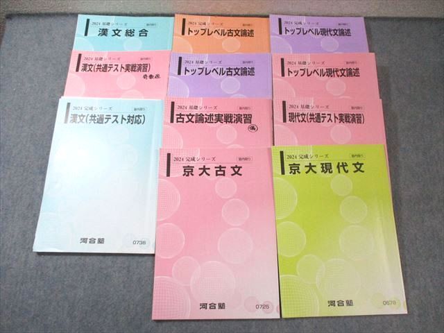 河合塾 京都大学 トップレベル京大コース 国語(現代文/漢文/古文) テキスト通年セット 2024 計13冊 094R0D 河合塾 京都大学 トップレベル京大コース 国語(現代文/漢文/古文