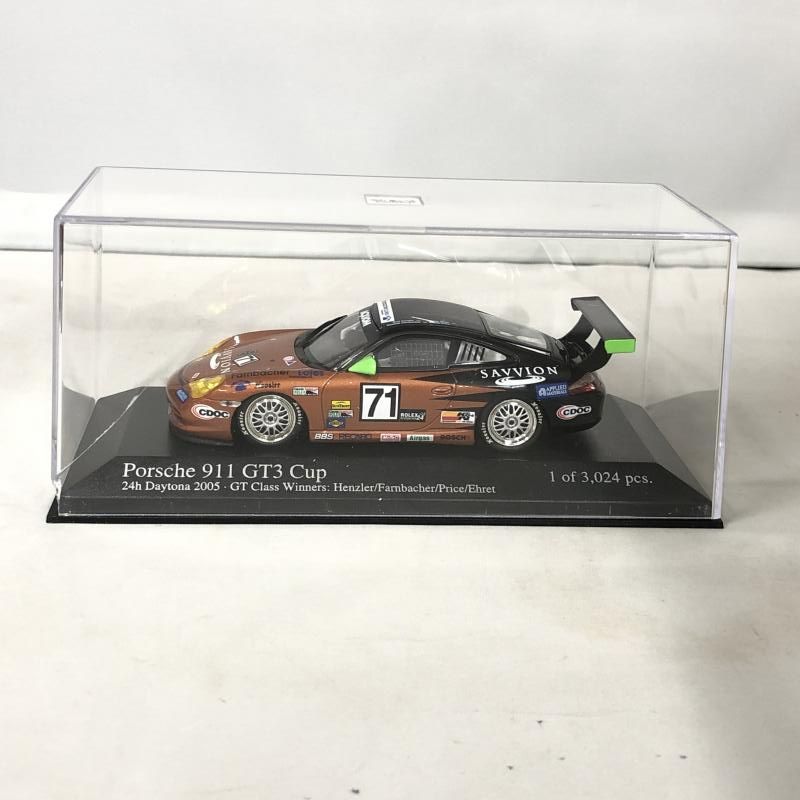 【中古】ミニチャンプス 1/43 ポルシェ 911 GT3 カップ 2005 デイトナ SAVVION #71 400056271 開封品[97]