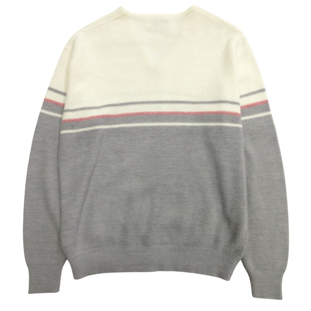 Christian Dior MONSIEUR クリスチャン ディオール ムッシュ 80 s ニット セーター グレー ヴィンテージ XL グレー 白 ホワイト メンズ 古着