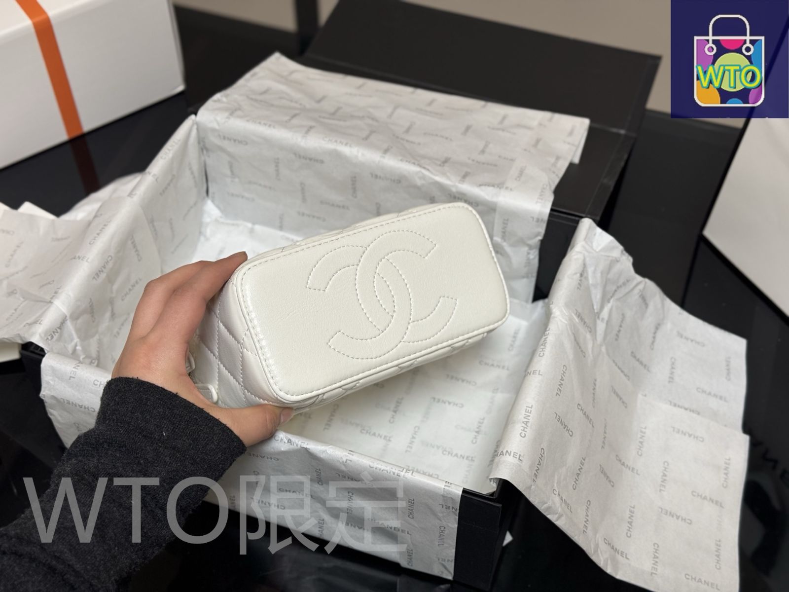 今日特価】Chanel ハンドル メイクボックス（17×11cm）-WTO輸入1