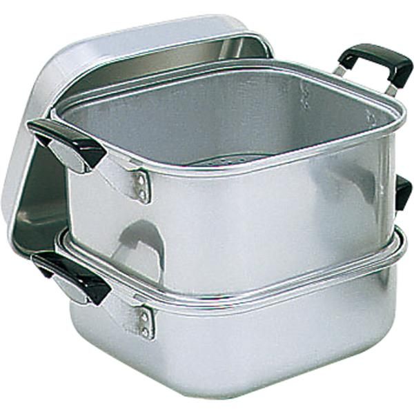 アカオアルミ角型蒸器·33cm Amazon｜アカオアルミ 角型蒸器 33cm 一重 アルミニウム合金